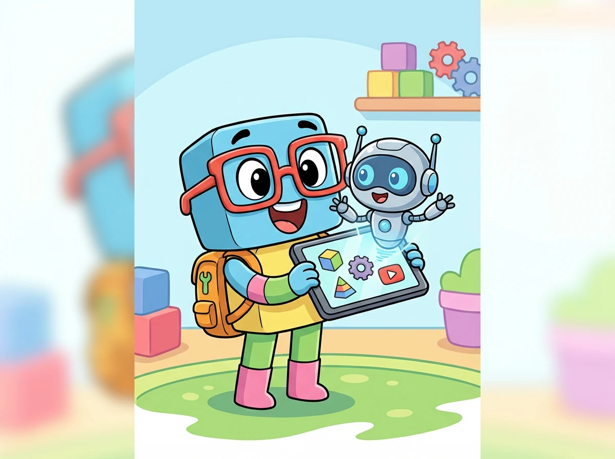 Suddenly, a friendly robot named Pixel pops up on the screen, offering to guide Blox on his game development journey. Pixel explains the basics of Roblox Studio.