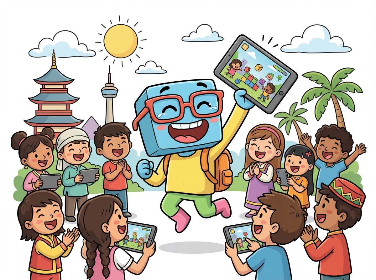 Players from all over the world enjoy Blox's game, praising its creativity and fun gameplay. Blox is overjoyed to see his vision come to life.