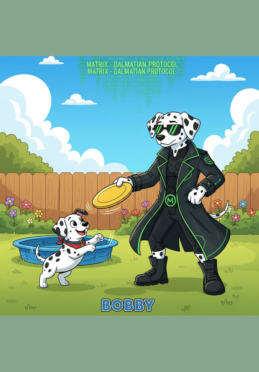Realizing they were still purple, Bobby led the way out the doggy door to the garden hose. He nudged the metal handle with his nose, hoping a quick rinse would solve their colorful problem.