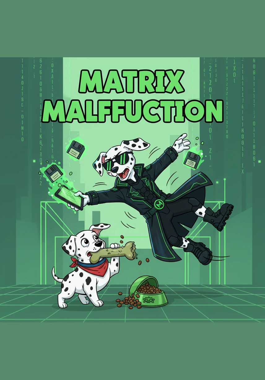 Matrix accidentally tripped over a loop and found himself completely bundled in the red yarn. Bobby tried to help by pulling the string with his teeth, but he only managed to wrap himself up alongside his brother.