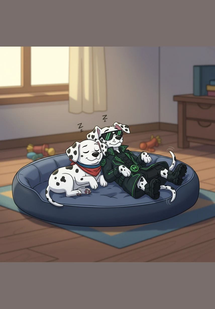 As they slept, their paws twitched and their tails gave occasional thumps against the floor. Bobby and Matrix were already dreaming of tomorrow’s adventures and the new trouble they would inevitably find.