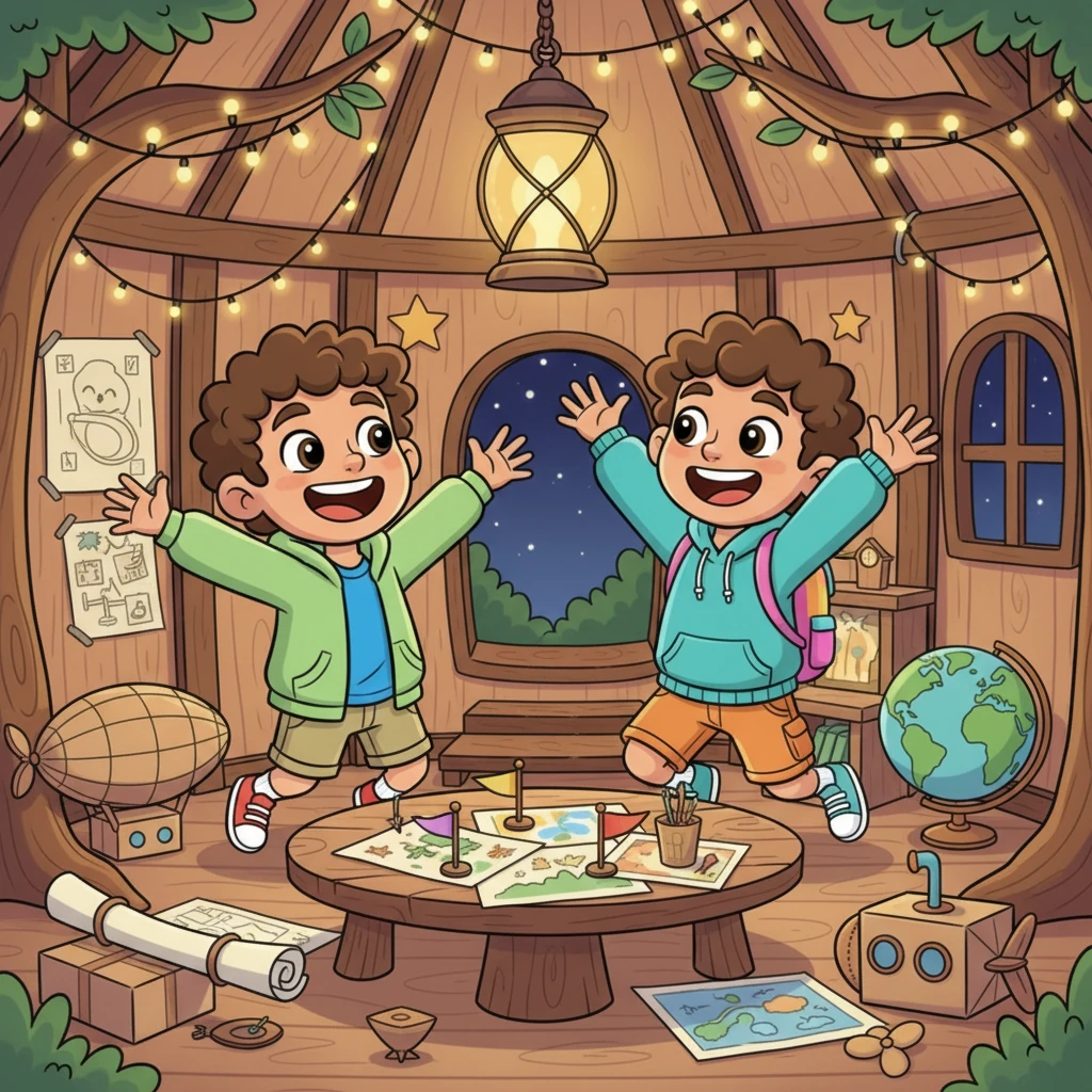 Blas and Leticia enthusiastically agree, almost in unison, exclaiming how wonderful the idea is. The three friends spend the rest of the night planning their exciting new life together, their faces beaming with anticipation for the challenges and adventures ahead.