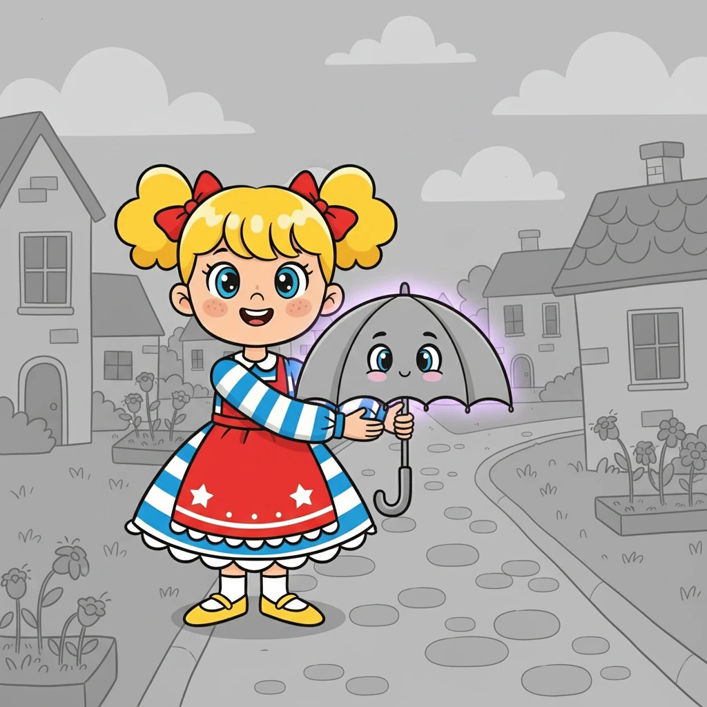 Luna et Pli-Pli, le parapluie des Nuances - fairy-tale