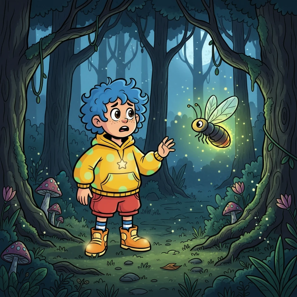 Ateş böceği, Ümame'yi karanlık ormana götürdü. Ümame ilk başta korksa da, ateş böceğinin parlak ışığı sayesinde etrafını daha iyi görmeye başladı. Orman, Ümame'ye daha önce hiç fark etmediği güzellikler sundu.