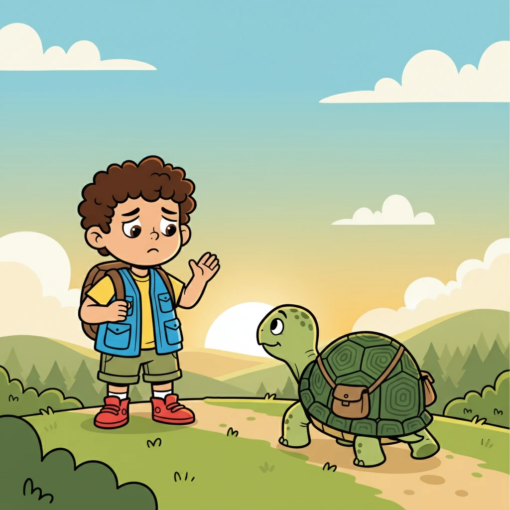 Kura-kura, yang sedih dengan perlakuan itu, memutuskan untuk pergi. Rahmat, dengan berat hati, mengucapkan selamat tinggal kepada sahabatnya.