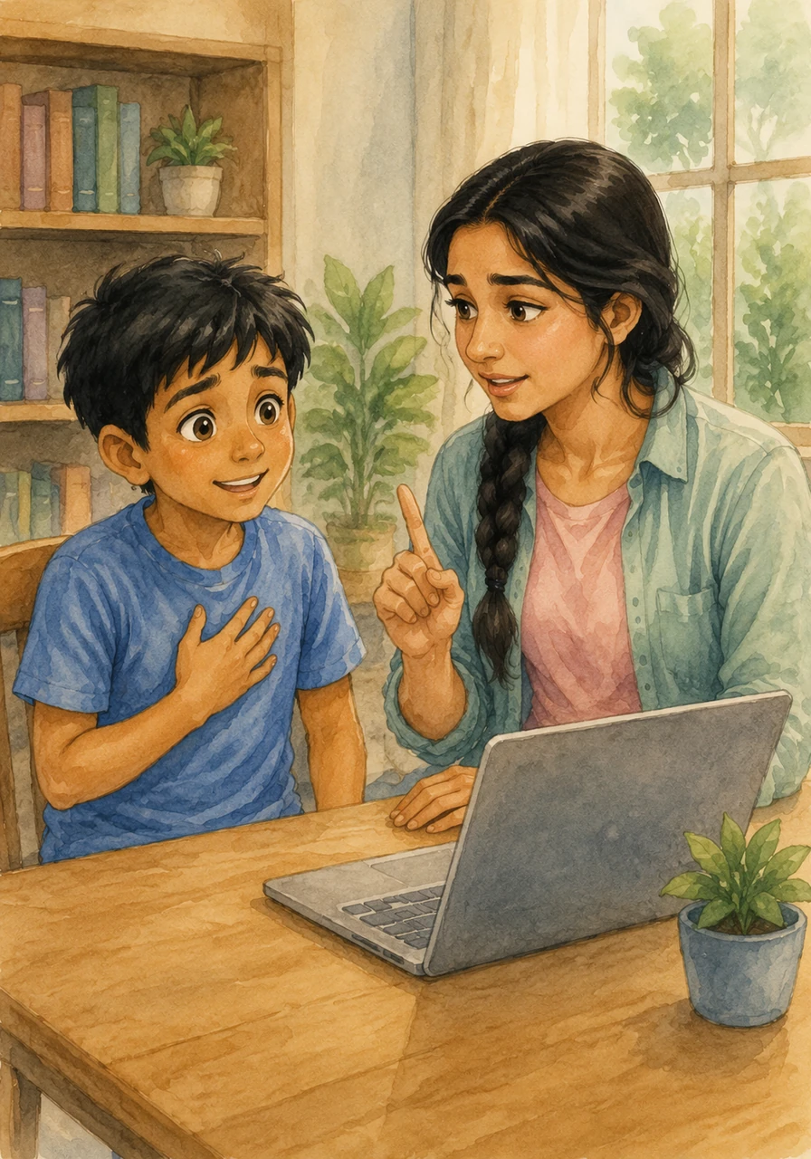 Meera explained that real businesses communicate professionally and never ask for personal details through random pop-up links. Arjun felt a wave of relief wash over him, realizing he had almost fallen for a clever digital trap.