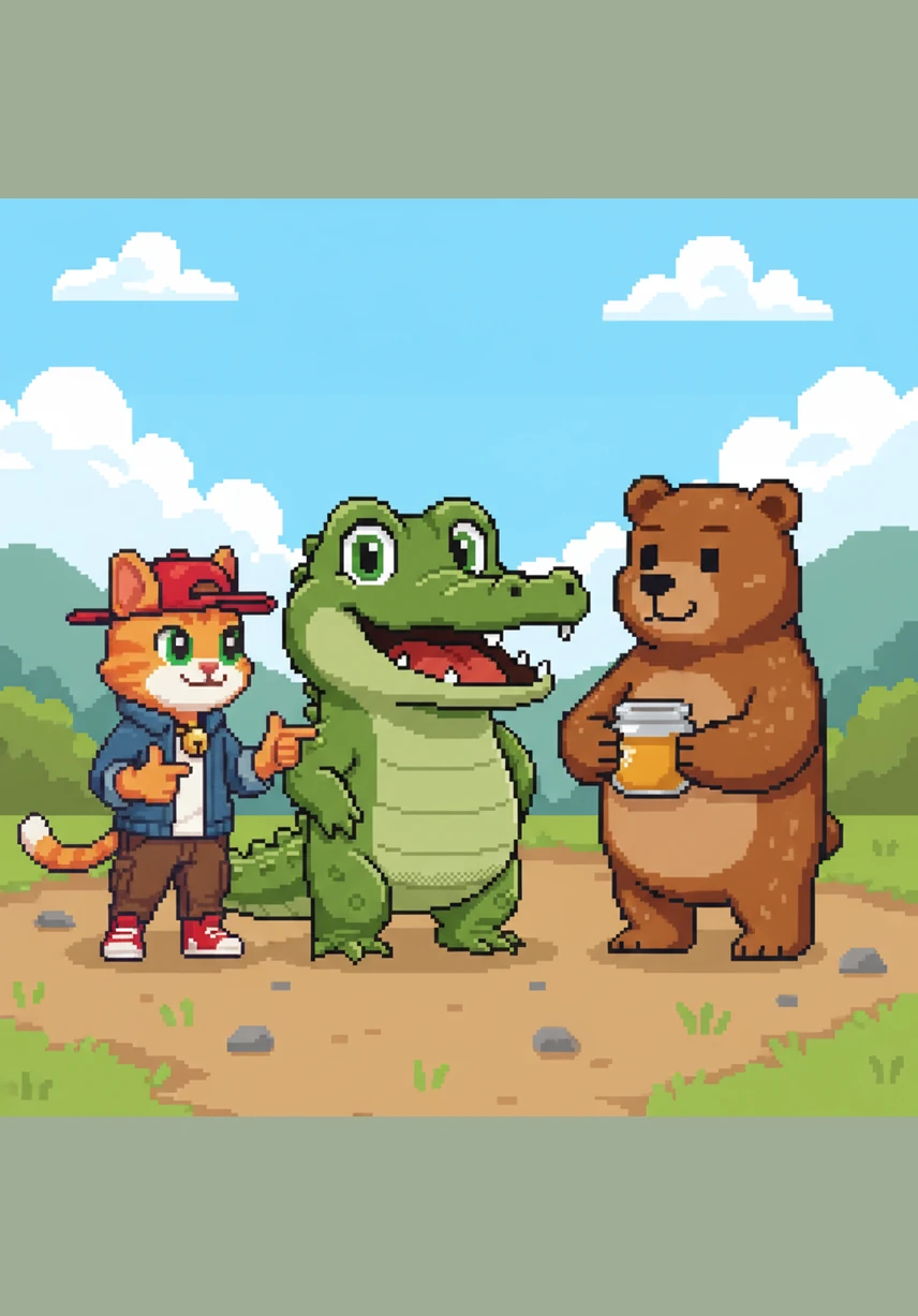 Alfie brings out five giant wooden blocks carved with the letters A, B, C, D, and E. The friends stack them high, practicing each letter's special sound as they build a tall tower.