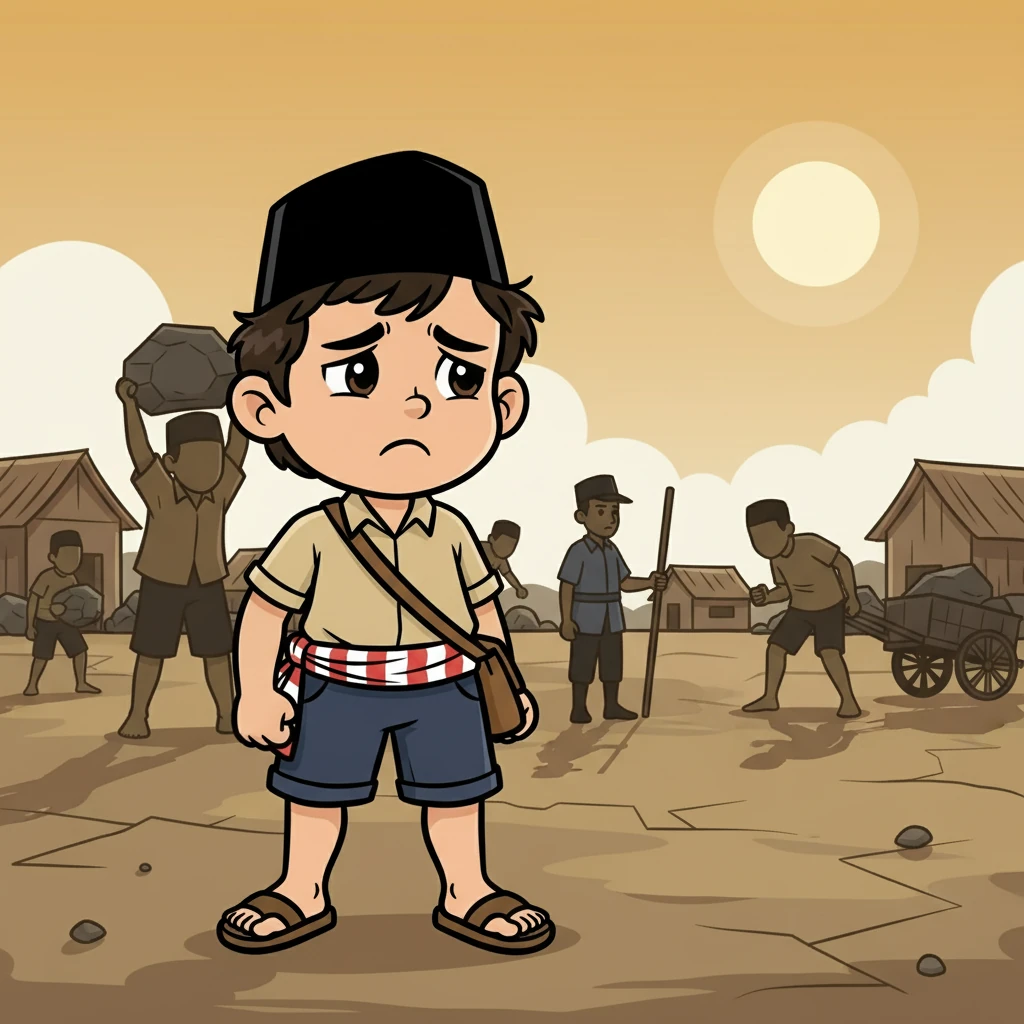 Namun, harapan itu sirna. Jepang menerapkan sistem kerja paksa, Romusha, yang memaksa banyak orang bekerja keras dalam kondisi yang buruk. Budi melihat penderitaan rakyatnya.