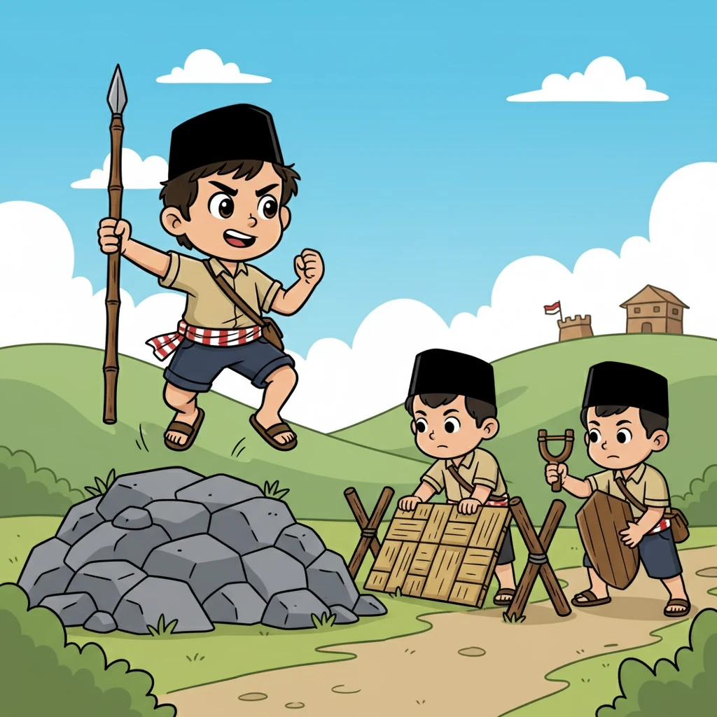 Perang terus berlanjut, dengan pertempuran sengit di berbagai wilayah. Budi dan teman-temannya bersiap untuk menghadapi musuh.