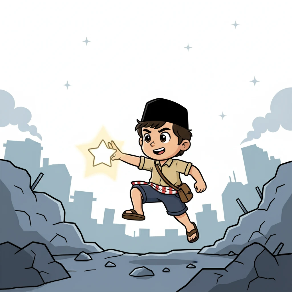 Kisah Budi adalah kisah tentang keberanian dan harapan di tengah kegelapan perang. Semangatnya menginspirasi, mengingatkan kita akan pentingnya kemerdekaan dan pengorbanan.