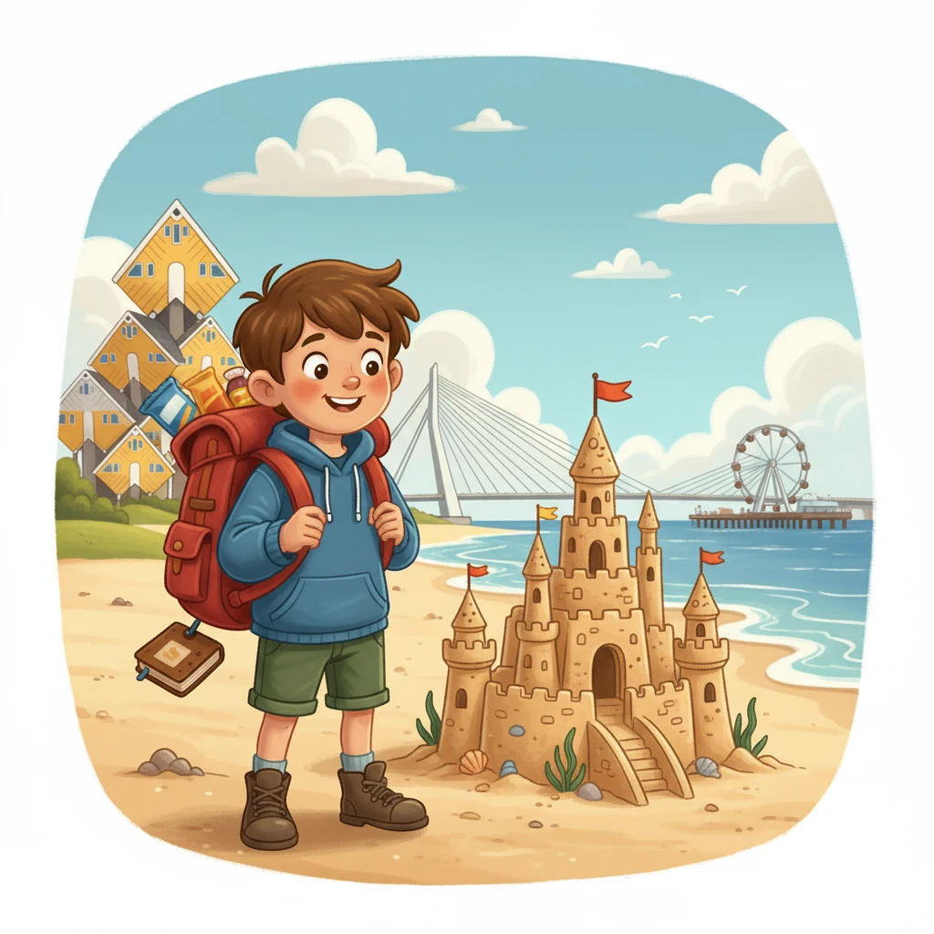 Zuid-Holland verraste Pieter met de moderne architectuur in Rotterdam en de stranden van Scheveningen. Hij maakte een wandeling langs de kust en bouwde een zandkasteel. Hij was onder de indruk van de Erasmusbrug.