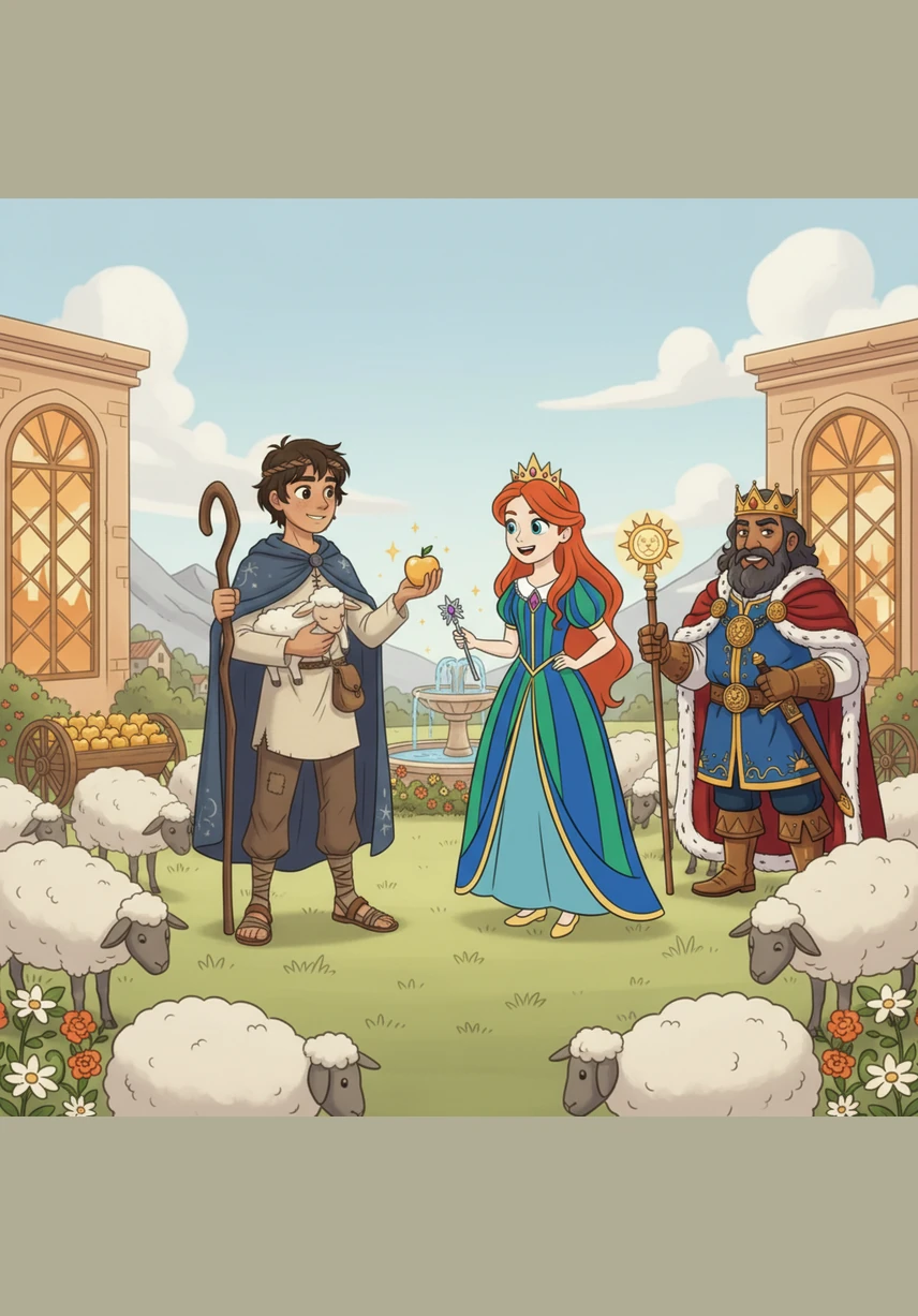 As the warm morning sun rises over Saltanat-e-Mahin, the princesses stand freely in the palace garden with Theo by their side. They are no longer tired or bound by spells, but they carry the secret of the magic realm as a happy memory they can now visit on their own terms.