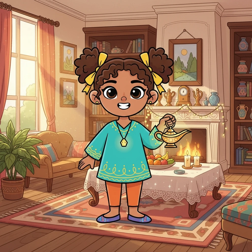 Maya's grandmother then spoke of Goddess Lakshmi, the goddess of wealth and prosperity. Maya envisioned a beautifully decorated home, sparkling with cleanliness and light. She understood that true prosperity came from honesty, hard work, and a pure heart.