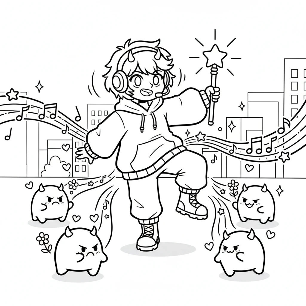 kpop demon hunters coloring pages