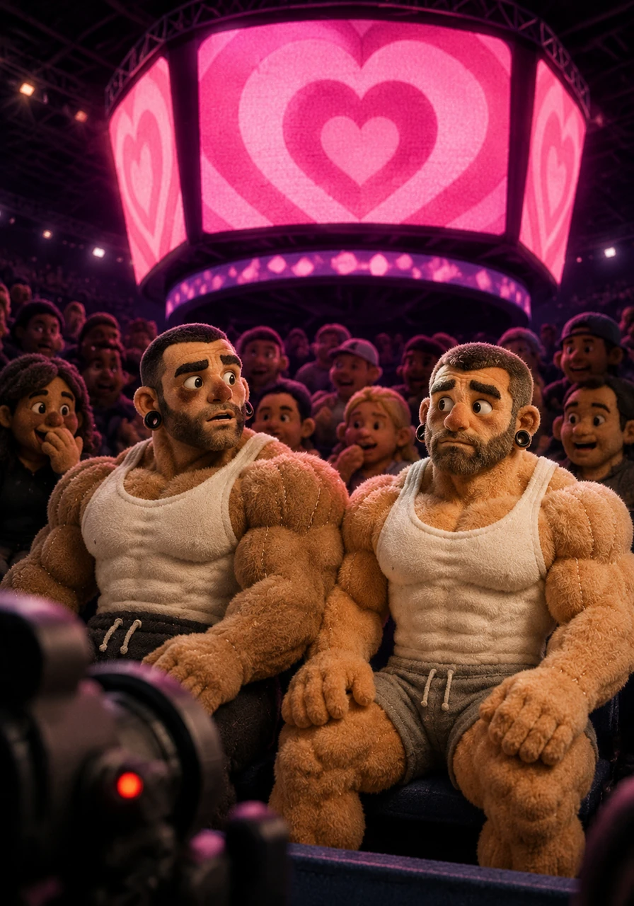 During a tense timeout in the third quarter, the stadium lights suddenly shifted, and the massive central jumbotron began to flash with bright pink hearts. The crowd started to buzz with anticipation as the arena's famous Kiss Cam began scanning the stands for its next targets. Marcus felt his heart skip a beat as the camera panned closer and closer to their section.