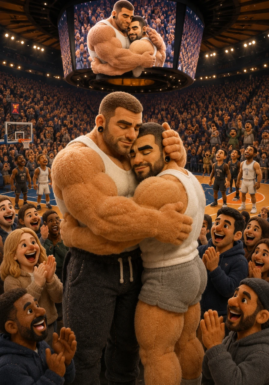 All around them, the massive crowd erupted into thunderous applause, with fans laughing, clapping, and cheering for the happy couple. Even the players on the court looked up at the jumbotron, smiling at the heartwarming display of affection that had briefly paused the game. The energy in Madison Square Garden was electric, filled with acceptance and overwhelming joy.