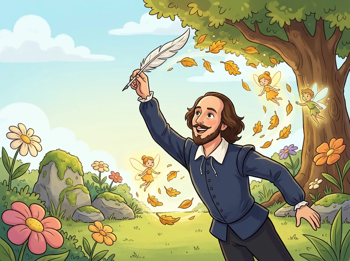 In the quaint town of Stratford-upon-Avon, in the year 1564, a baby named William was born. His parents, John and Mary, welcomed him into their loving family.