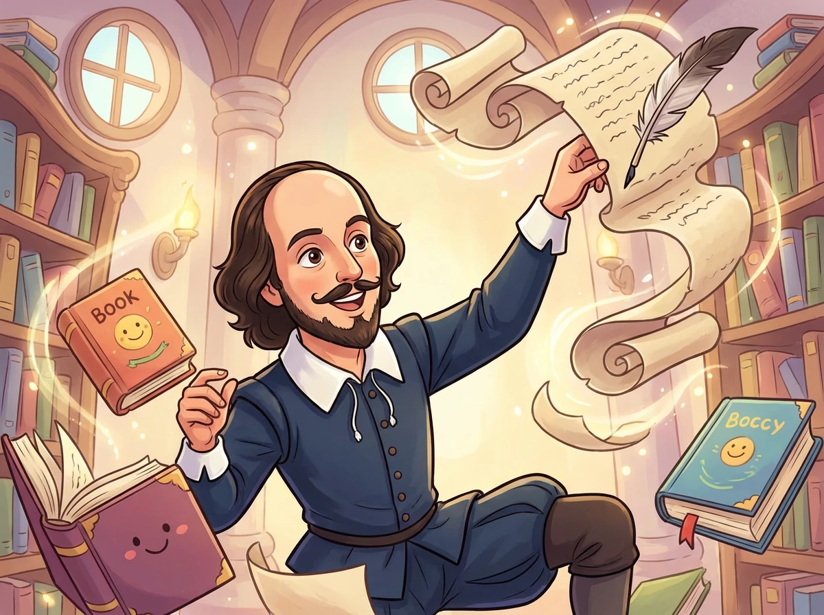 Young William attended the local grammar school, where he learned Latin, history, and literature. He loved stories and poems more than anything else.