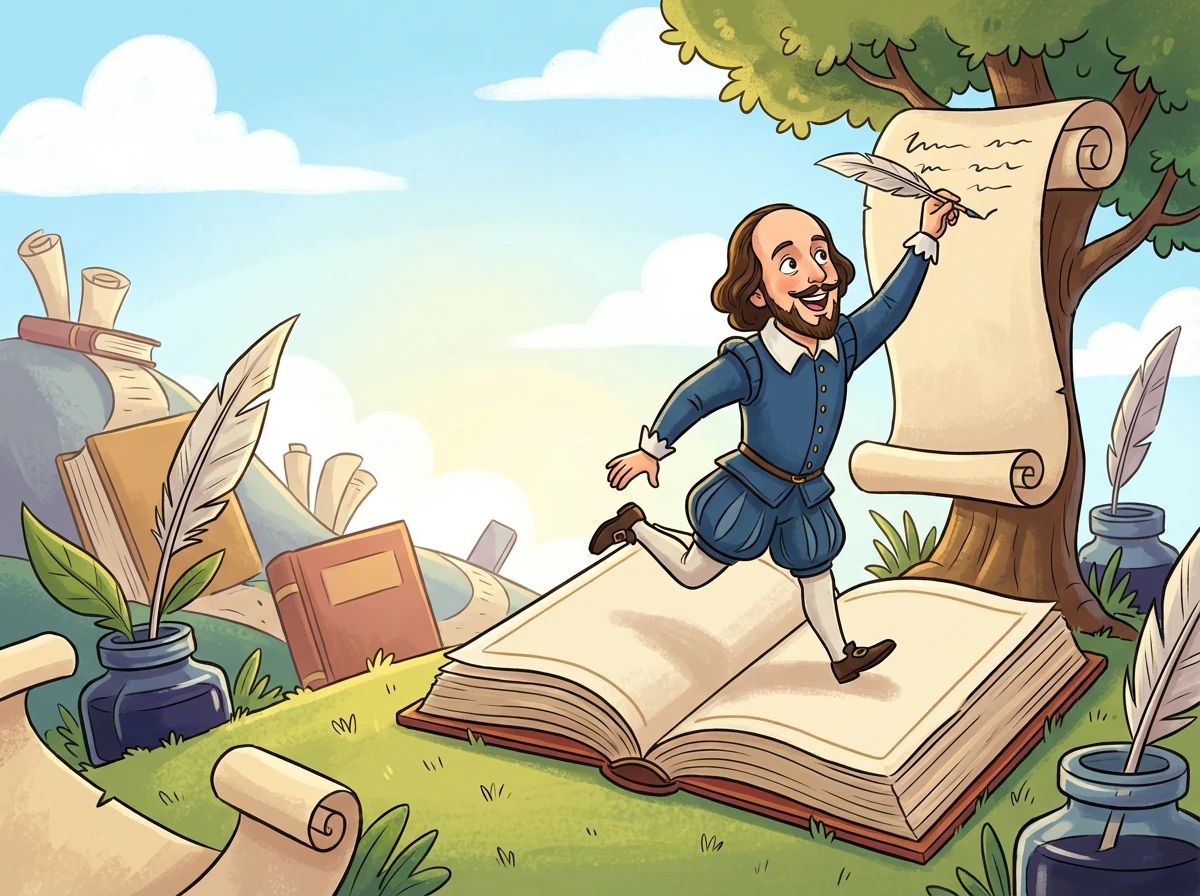William wrote many famous plays, including comedies like 'A Midsummer Night's Dream' and tragedies like 'Romeo and Juliet.' His words captivated audiences.