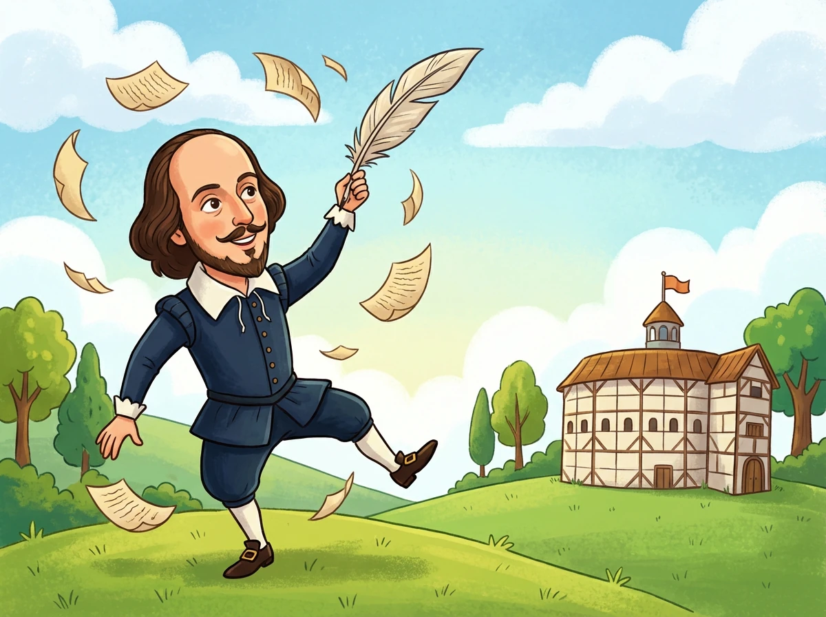 He became a shareholder in the Globe Theatre, a magnificent open-air playhouse where his plays were performed. The audience cheered for his work.