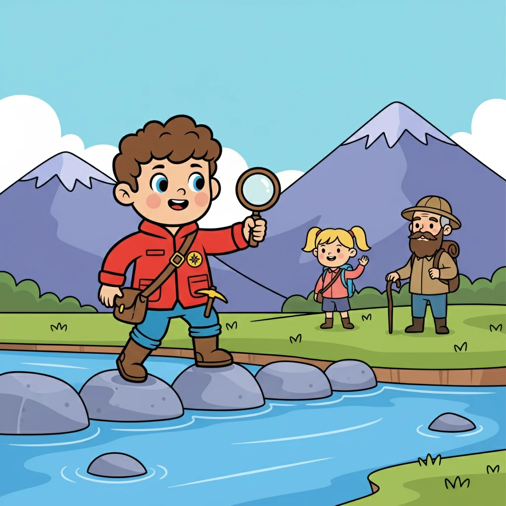 Ricardo continuou sua jornada, atravessando montanhas e rios. Ele encontrou outros viajantes, aprendendo sobre suas vidas e experiências.