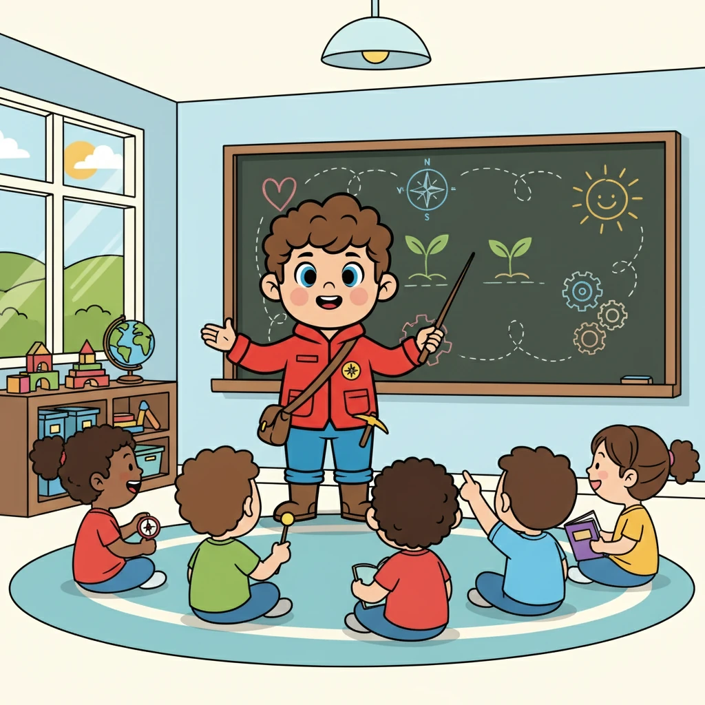 Ricardo abriu uma escola para crianças, ensinando-lhes sobre valores e a importância de uma vida com propósito. Ele se sentia realizado.