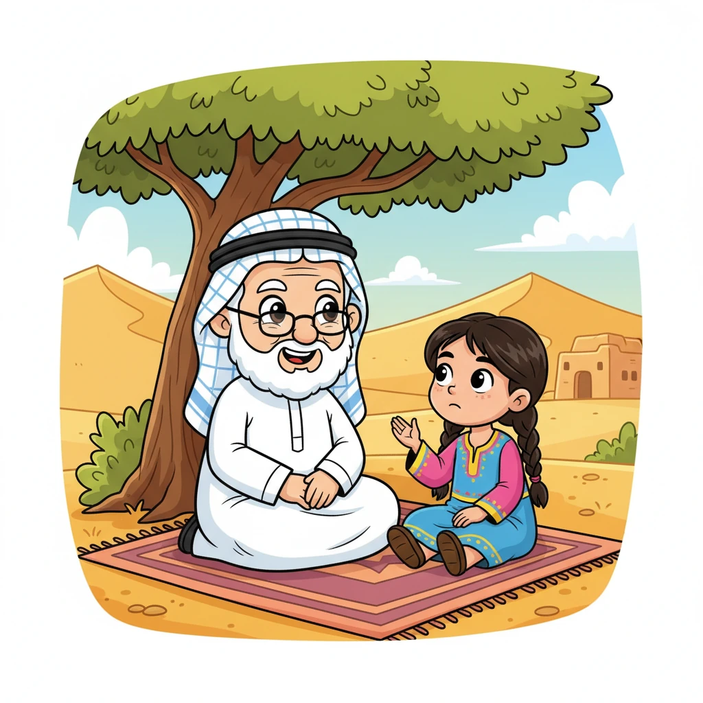 بفضول طفولي، التفتت ليلى إلى جدها وسألته: «جدي، كيف كانت حياتكم قديمًا؟ هل كانت مثل حياتنا اليوم؟» ابتسم الجد حسن بحنان، وعيناه تلمعان بذكريات الماضي البعيد.