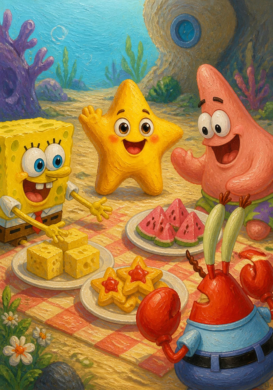 Just as the hungry group reached for the food, Margaret held up a hand and smiled warmly at everyone. She proposed a wonderful new game called the Shape Picnic Game, where each person could only eat treats that matched their own unique shape.