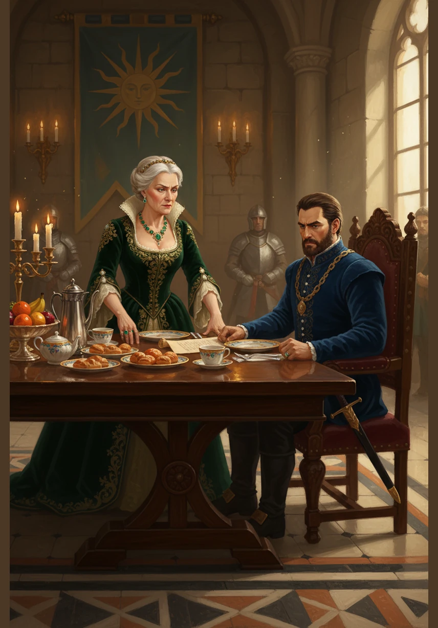 At breakfast the next morning, the Queen leaned in with a knowing glint in her eye and kindly asked Eva how she had slept. The King watched closely, waiting to see if their mysterious guest was truly as royal as she claimed to be.
