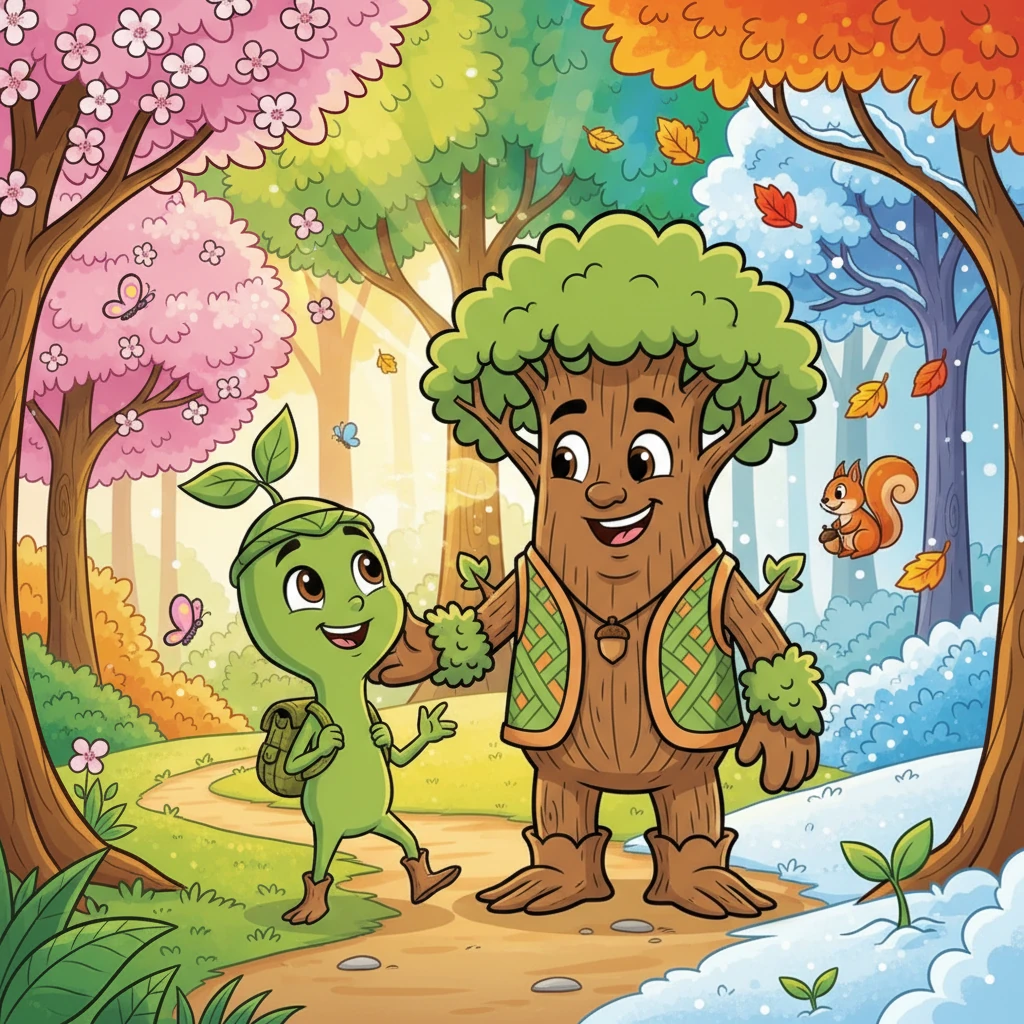 Pip the Sapling and the Wise Old Oak - Growth stories