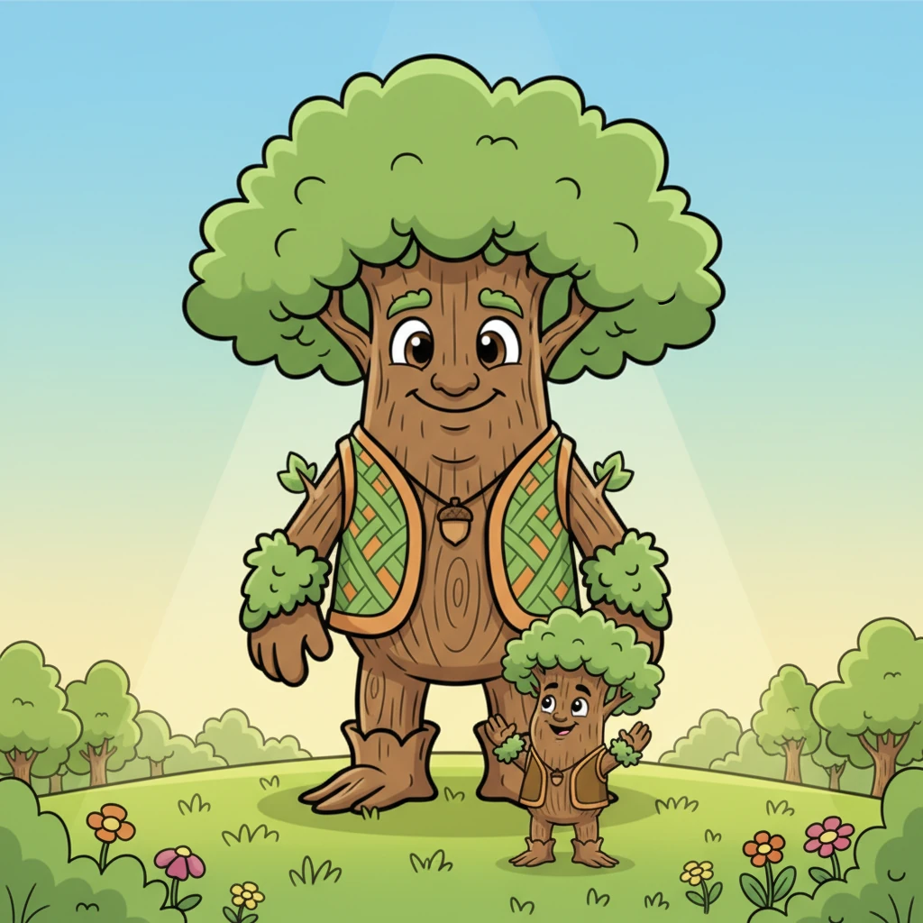 Pip, now a little bit taller but still small, looked up at Grandfather Oak with a contented smile. It understood that growing slowly was not just beautiful, but a wonderful adventure in itself.