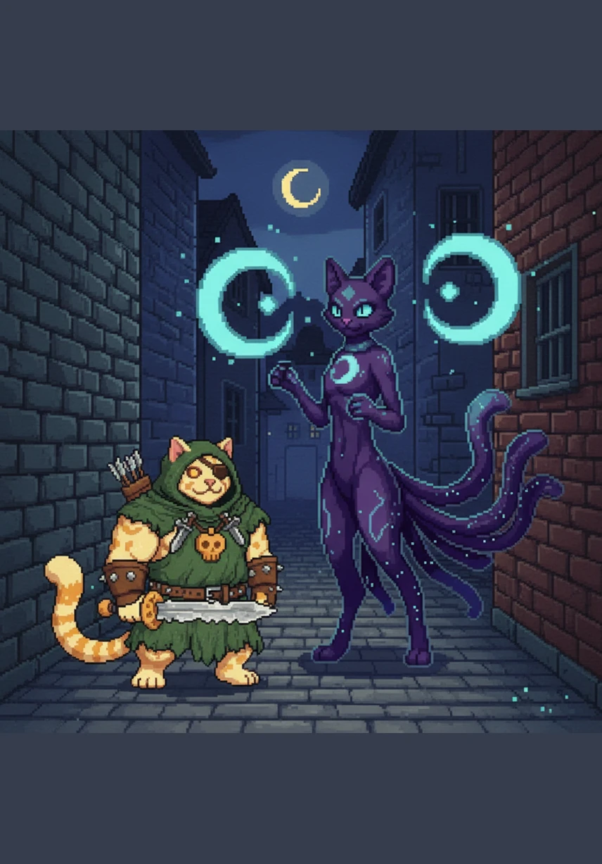 CheesePelt stood atop a jagged rock, his matted yellow and black fur swaying in the cold wind. Though his eyes were clouded by blindness, his massive paws and razor-sharp claws told the story of a rogue who feared nothing in the wild.