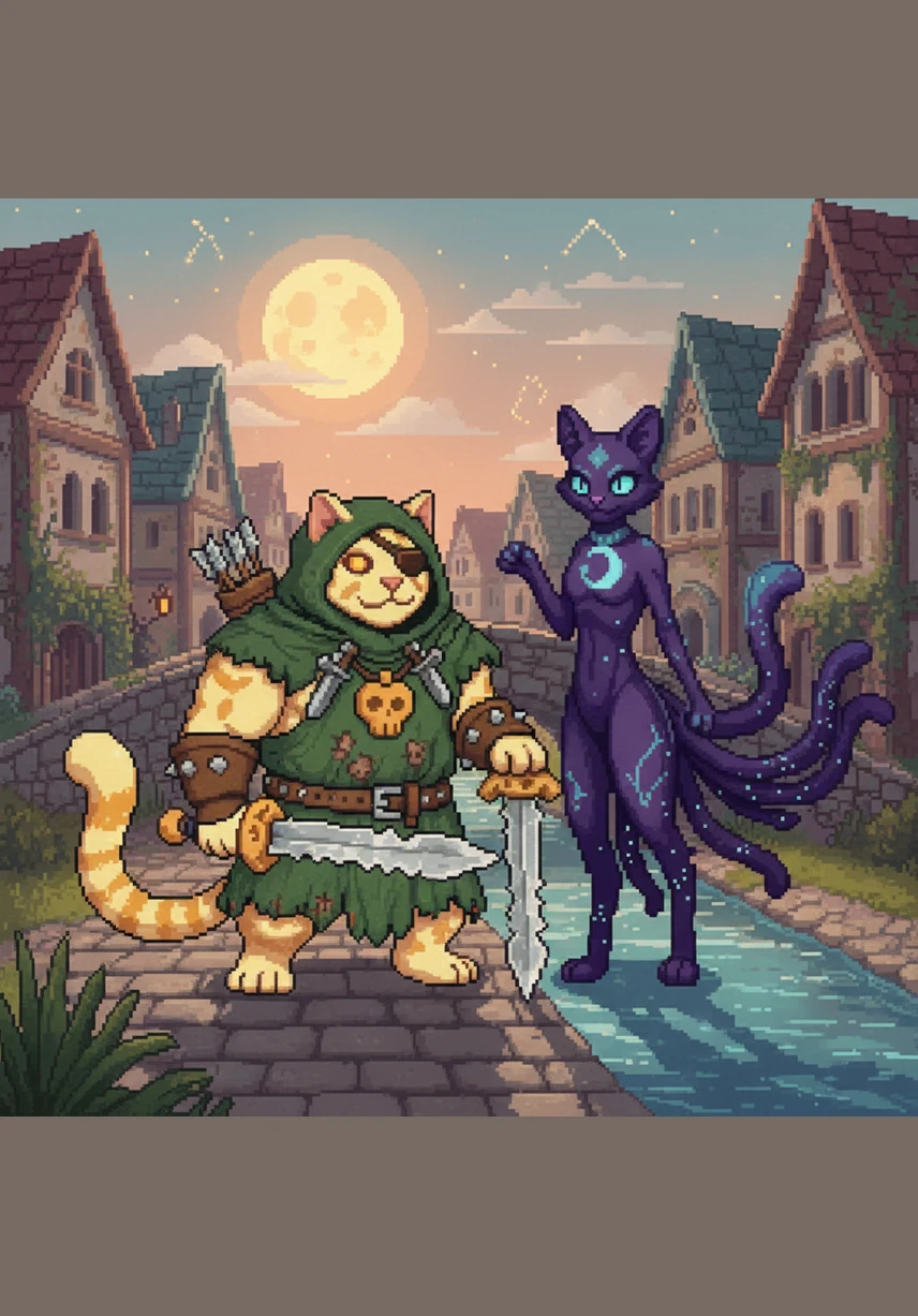 Time eventually slowed the great CheesePelt, his once-vibrant yellow and black fur turning gray and his movements becoming heavy with age. ShadowSparkle remained his constant shadow, a loyal companion through the long years of their reign.