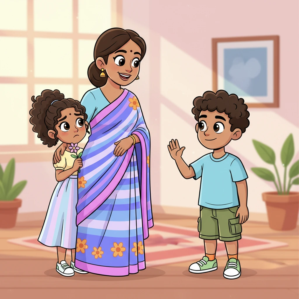 The first meeting was a blur of nervous smiles and polite conversation, with Anjuly peeking shyly from behind her mother's vibrant saree. Ryan, equally reserved, offered a hesitant greeting, his gaze briefly meeting hers before quickly looking away. The air was thick with unspoken questions and the weight of family expectations, making every second feel like an eternity.