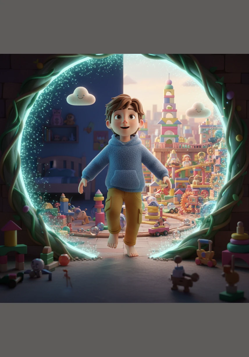 Leo varca la soglia del grande supermercato stringendo tra le mani una lista stropicciata scritta da sua madre. Intorno a lui, le luci brillano e i corridoi sembrano estendersi all'infinito come un misterioso labirinto tutto da esplorare.