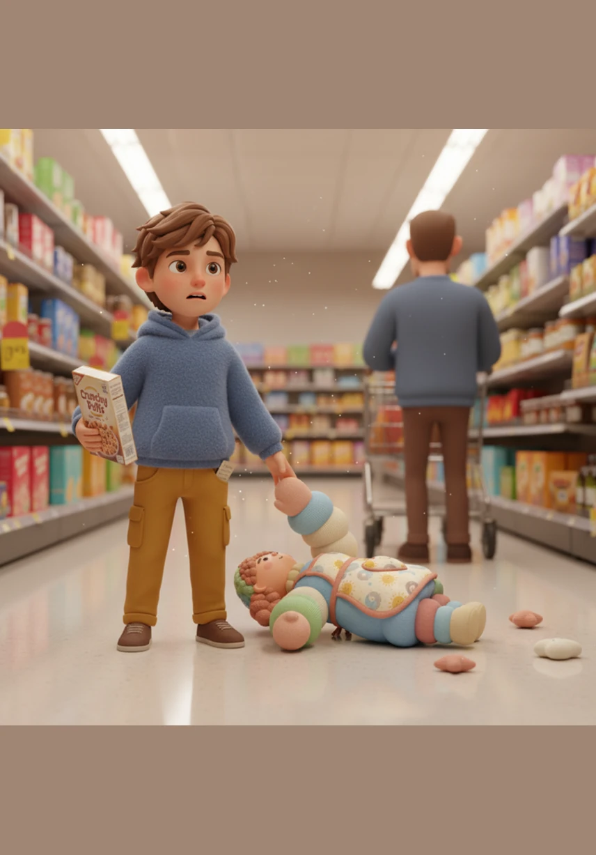 Fermandosi a riflettere nel mezzo del corridoio, Leo si rende conto che il cibo vero nutre il suo corpo per correre e giocare al parco. Il cibo ultra-processato, invece, sembra nutrire solo un desiderio momentaneo, lasciandolo stanco e senza forze poco dopo.