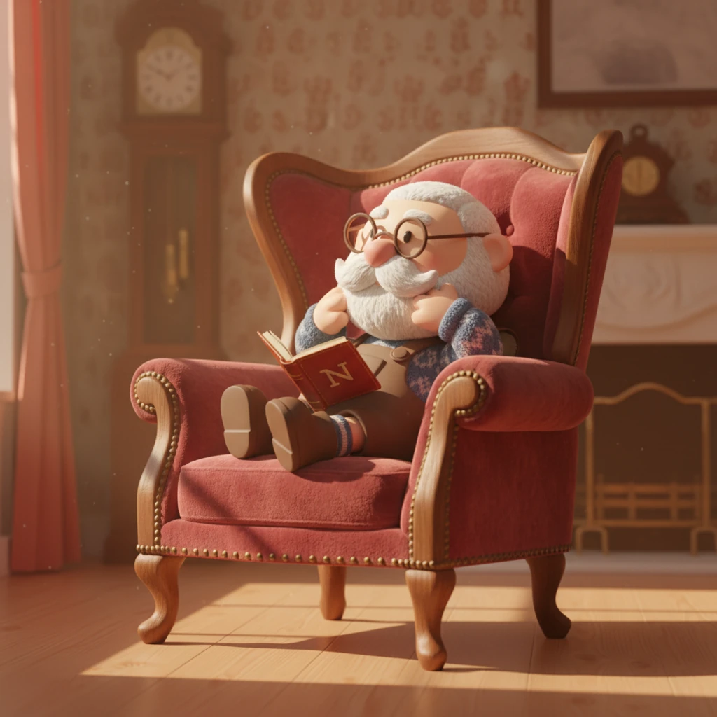 Seduto sulla vecchia poltrona di velluto del nonno, il diario ancora aperto sulle ginocchia, Leonardo riflette intensamente sul peso delle scelte e sulla complessità dell'amore e del destino. La luce calda e dorata del tramonto inonda la stanza, creando lunghe ombre danzanti e un'atmosfera di profonda contemplazione e malinconia. Il tempo sembra fermarsi in quel momento di rivelazione.