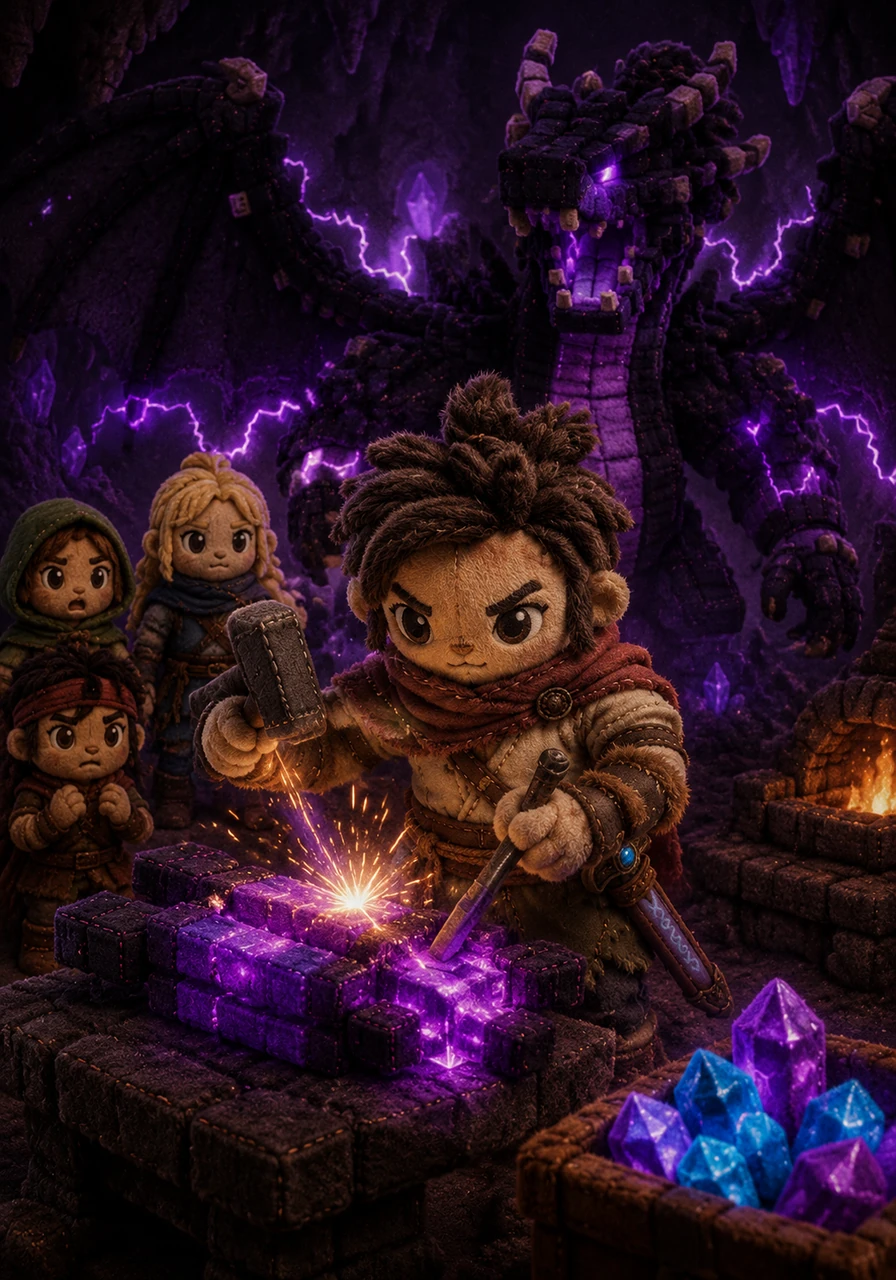 With his trusty pickaxe and a handful of rare diamonds, Jax began the arduous task of reforging the ancient artifact. Sparks flew in the dim light of the cave as he hammered the pieces back together with unwavering determination and masterful skill.
