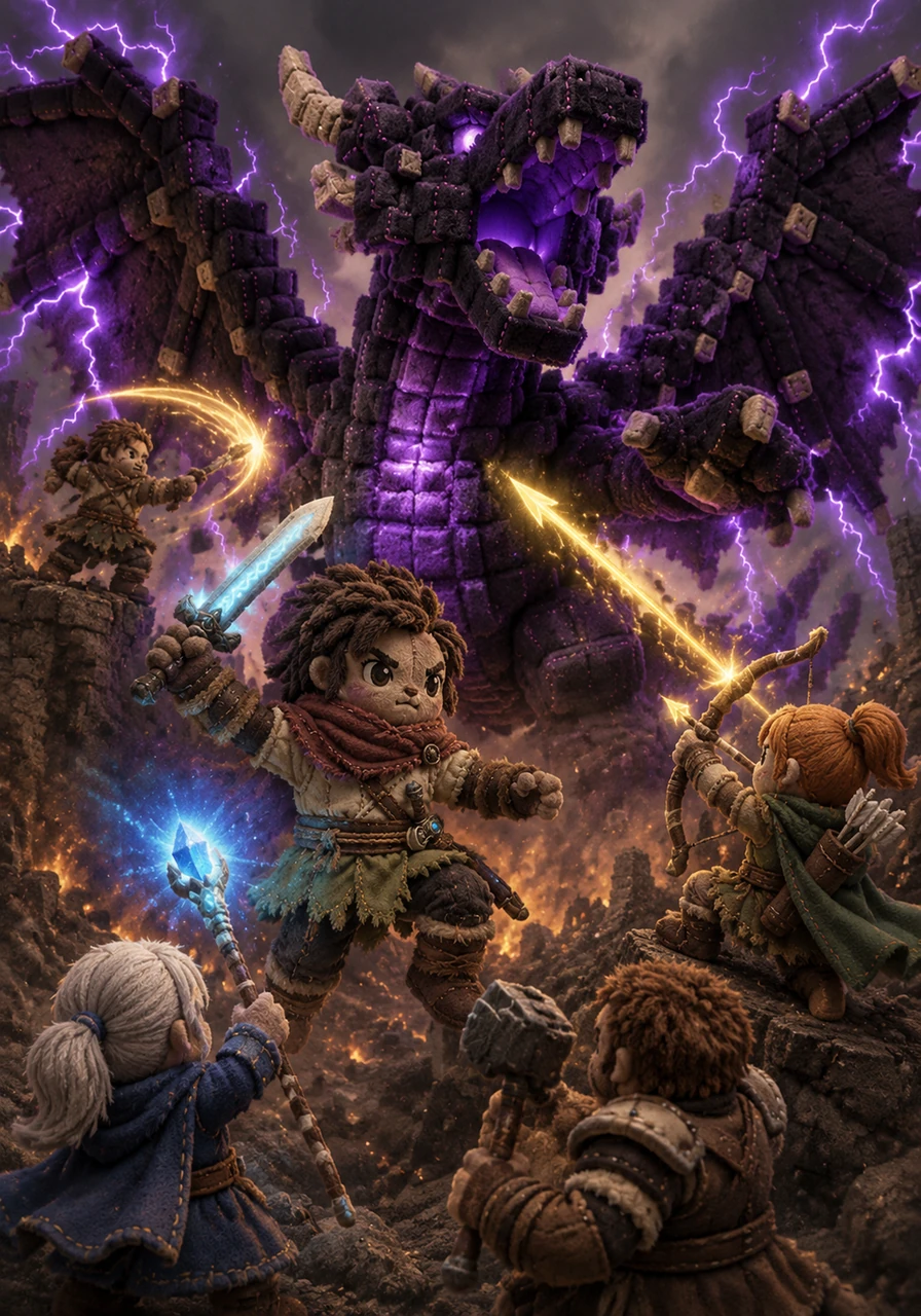 Jax and his allies launched their attack, firing arrows of light and swinging enchanted blades at the beast. The sky was filled with the sounds of battle and the brilliant flashes of magical explosions as they fought to protect their home from total destruction.
