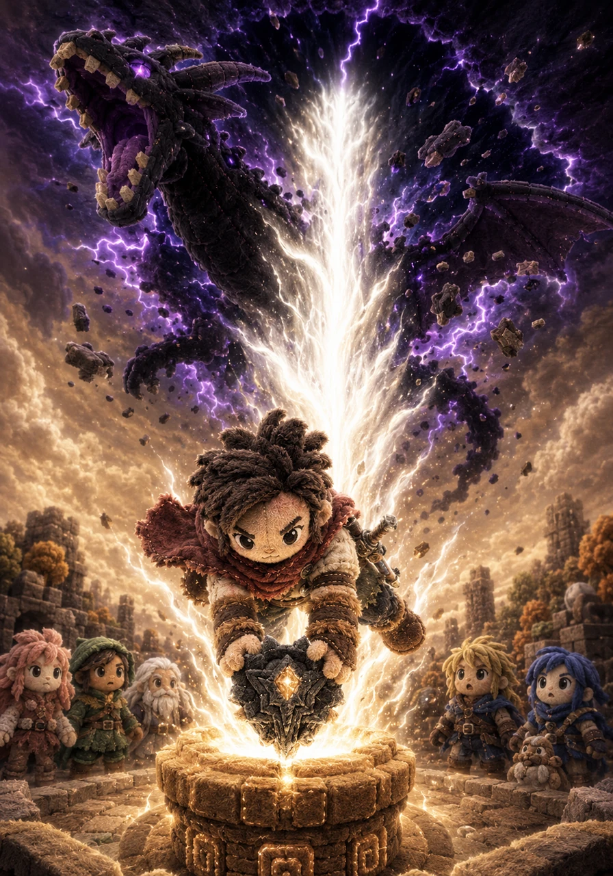 In a final, desperate leap, Jax slammed the restored obsidian emblem into the center of the golden beacon, releasing a wave of pure, white energy. The light surged upward like a pillar of fire, stitching the rift closed and banishing the shadow dragon back into the void.