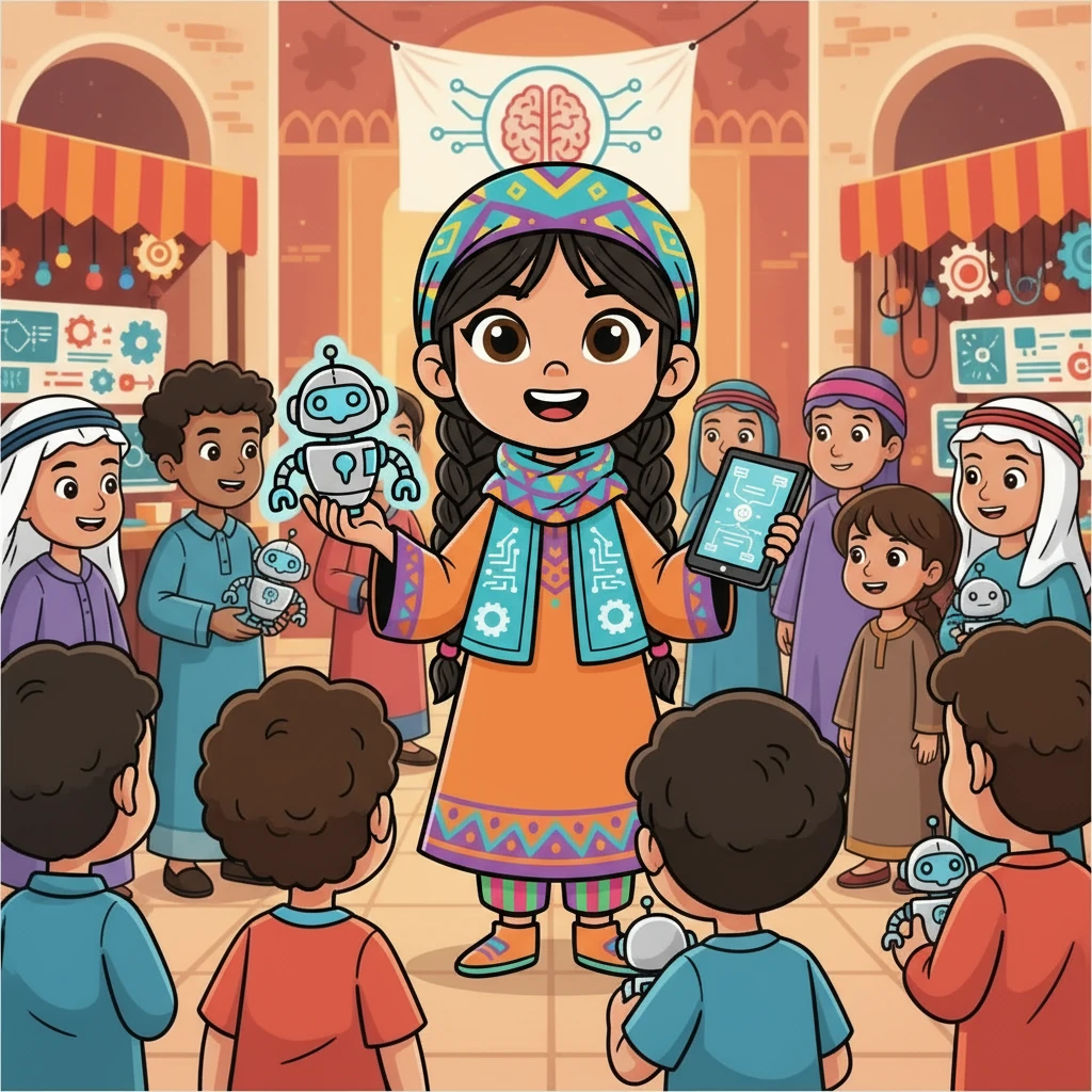 في النهاية، أدركت زينة أن الذكاء الاصطناعي أداة رائعة، ولكن يجب استخدامها بحذر. قررت أن تستمر في تعلمها، وأن تشارك معرفتها مع الآخرين. أصبحت زينة سفيرة للذكاء الاصطناعي.