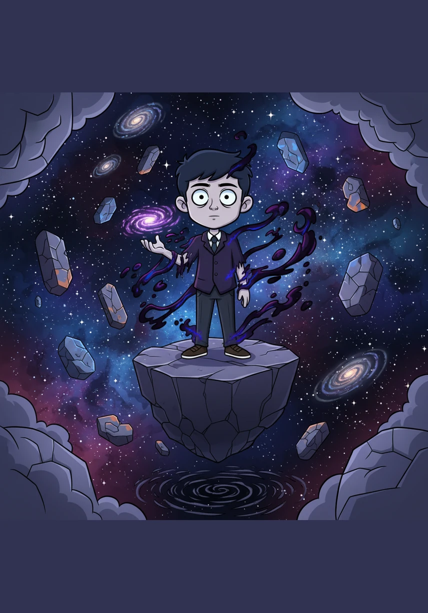 Now the God of Destruction, Elias stood amidst a landscape of floating monoliths and starlit voids, a king of a silent universe. The boy who once had no shadow had become the shadow that would eventually consume everything.