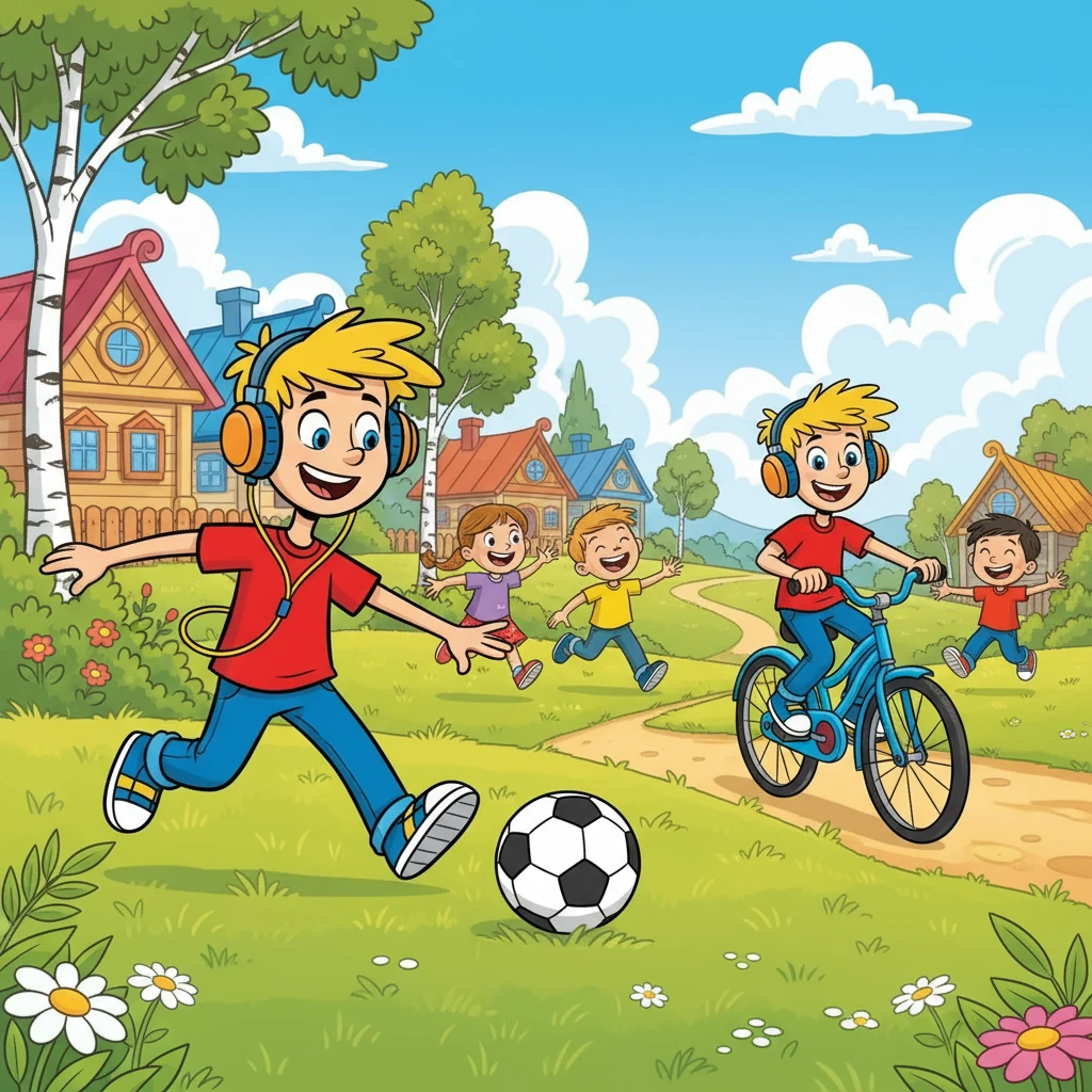 Первым шагом стало установление лимитов времени для игр. Андрюша начал проводить больше времени на свежем воздухе, играя с друзьями в футбол и катаясь на велосипеде. Он открыл для себя радость реального общения.