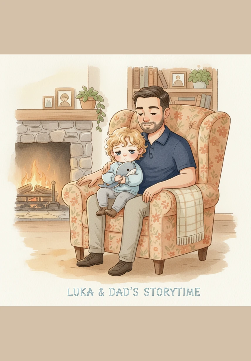 После активных игр на свежем воздухе Лука уютно устраивается в кресле, прижимая к себе своего старого плюшевого мишку. Он утыкается носом в мягкий мех игрушки, чувствуя себя в полной безопасности и покое под защитой родных стен. В такие минуты мир кажется маленькому мальчику очень добрым и надежным местом.