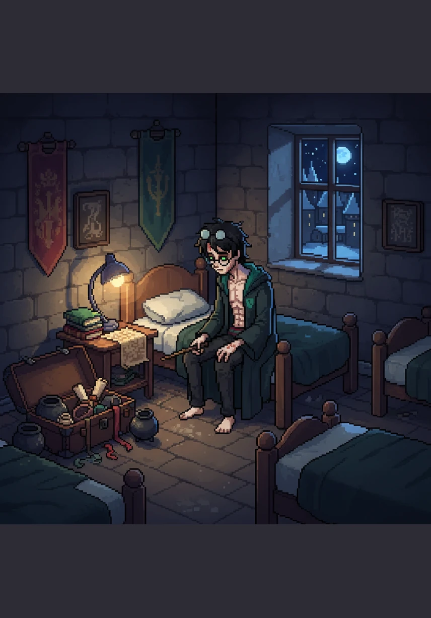 Varje morgon var en utmattande kamp för Harry att ens orka resa sig ur sängen, då hans kropp kändes tung som bly och hans sinne var fyllt av hopplöshet. Han utstod Umbridges grymma straffkommenderingar och den dagliga mobbningen med en tom blick, tills han utmattad svimmade av i sin kalla sovsal varje kväll.