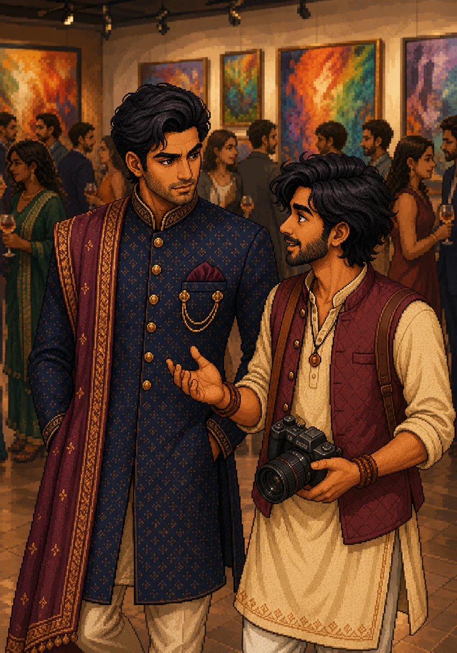 At a crowded art gallery opening, Amara’s gaze meets that of Kabir, a spirited photographer with a gaze that seems to see right through her polished exterior. Their first conversation is a whirlwind of shared passions and unspoken understanding, igniting a spark that Amara hasn't felt in years. The vibrant paintings on the walls pale in comparison to the sudden color returning to her world.