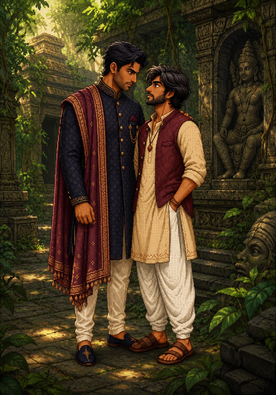 Amara and Kabir escape the city heat for an afternoon at a secluded, overgrown temple on the outskirts of the city. Surrounded by ancient stone carvings and the chirping of cicadas, they share a moment of intense vulnerability that cements their bond. The line between a harmless friendship and a deep betrayal is finally crossed under the watchful eyes of silent deities.