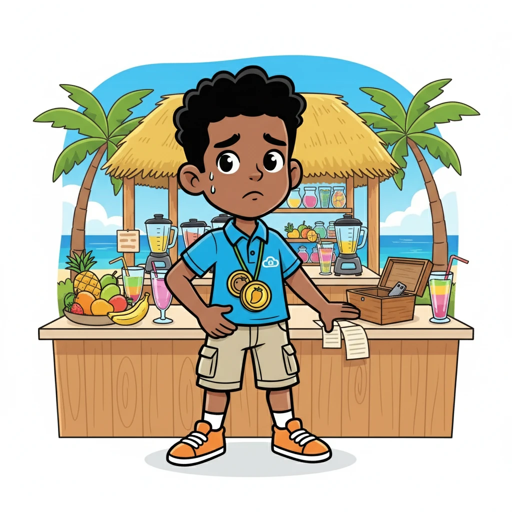 Auntie Blossom, owner of the bustling "Island Treats" smoothie shop in Ocho Rios, was in a right pickle. Her recipe book, customer orders, and pictures of her famous smoothies were all stored on a little USB drive. One hot afternoon, she realized her digital recipe book vanished.