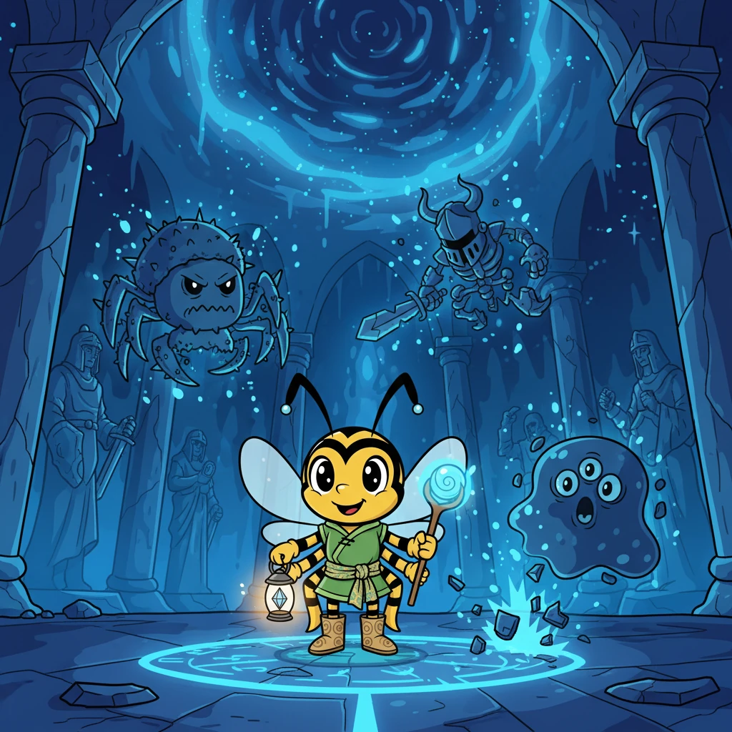 No Panteão das Sombras Azuis, Hornet enfrenta os antigos chefes. Cada batalha é uma provação, um teste de sua força e habilidade. A cada vitória, fragmentos de luz azul se acendem, guiando-a em direção ao verdadeiro julgamento.