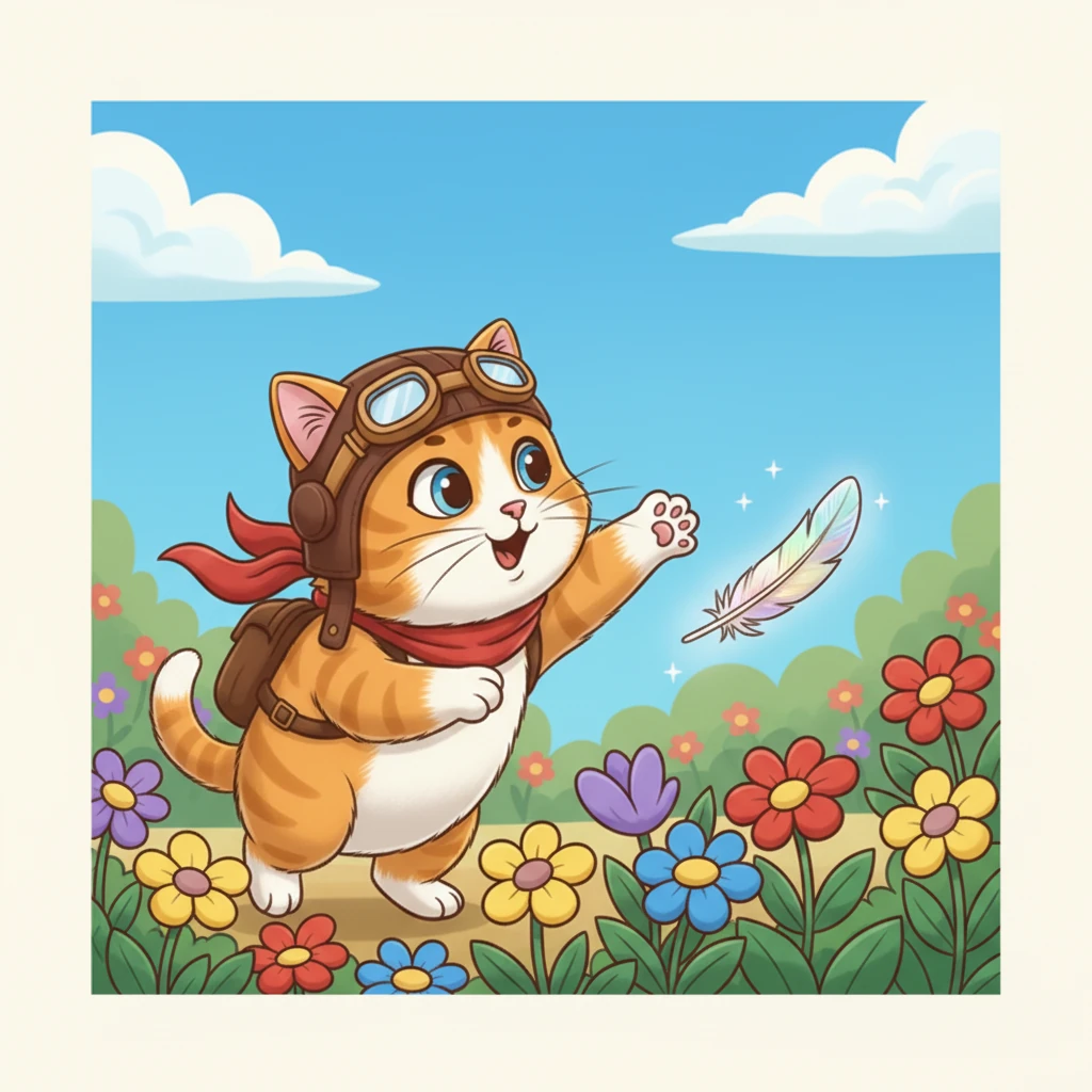 Curiosity piqued, Milo playfully batted at the feather with his paw. To his utter astonishment, he felt a tiny lift, his paws barely leaving the ground for a fleeting moment. His eyes widened in wonder.